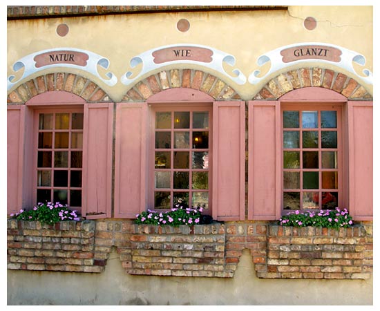 Goethe poem over windows