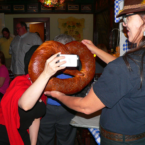 A pretzel selfie!